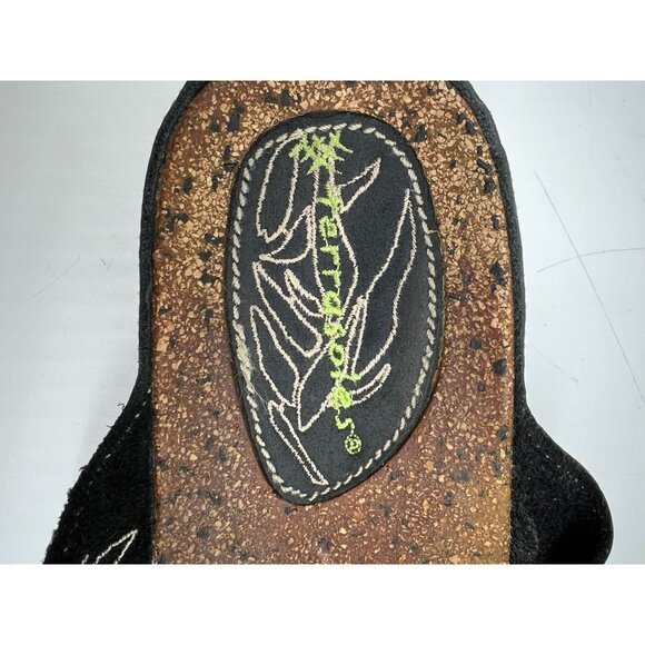 Terrasoles Women's Black Embroidered Cork Flip-Flops Sandals Size 10.5/11 - Picture 4 of 7